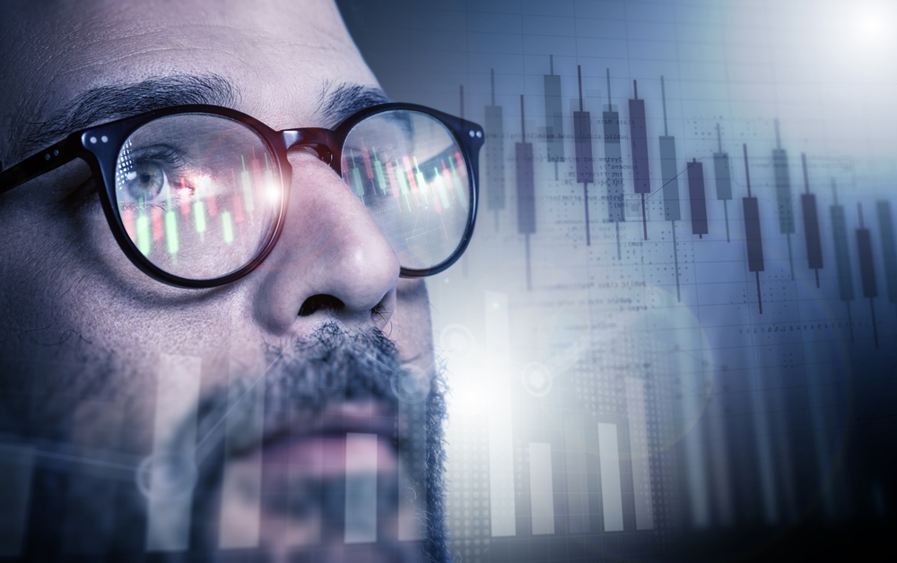 Gentleman Staring at Stocks