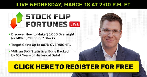 Stock Flip Fortunes - March 18 at 2 p.m.ET