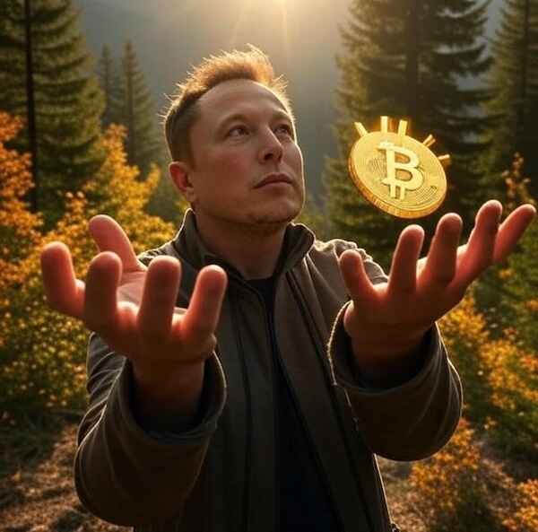 Musk holding up Bitcoin