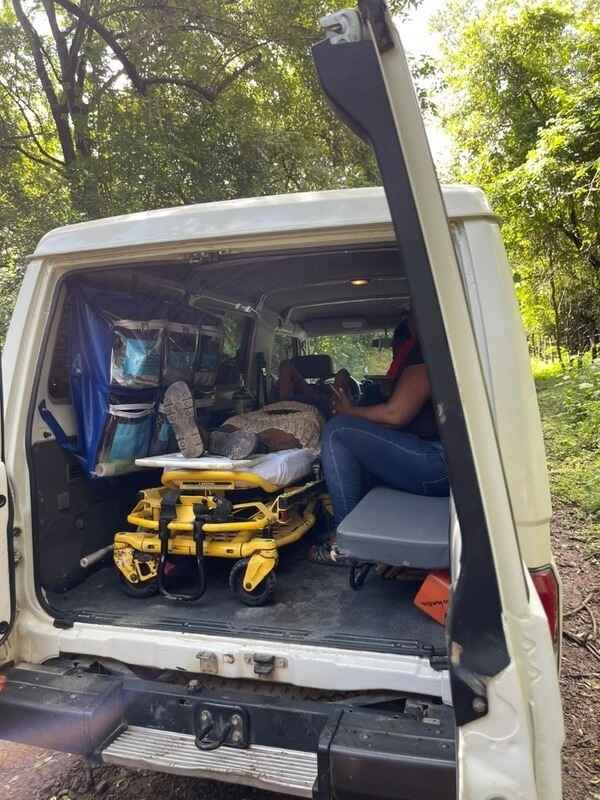 patient in ambulance