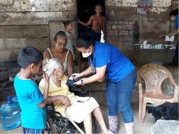 elderly patient getting treatment