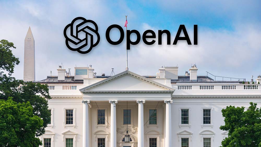 OpenAI logo above the White House
