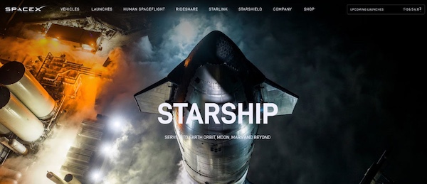 Spacex website starship