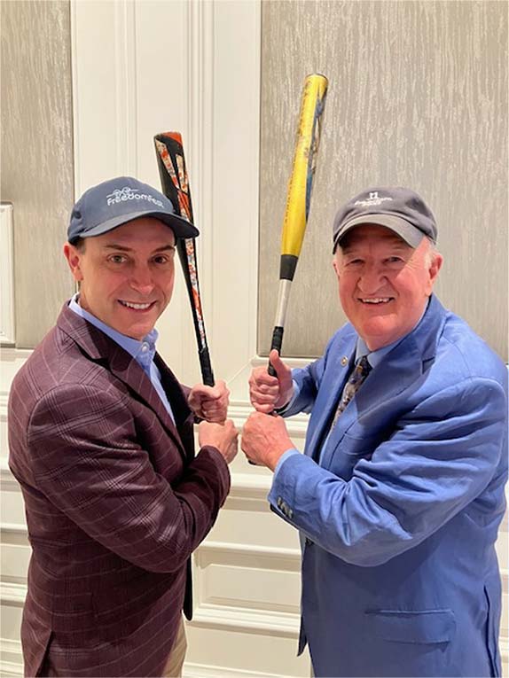 Image of Marc and Mark holding baseball bats